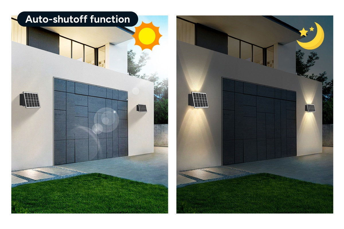 Solar Square Outdoor Wall Lights (4 Pack)