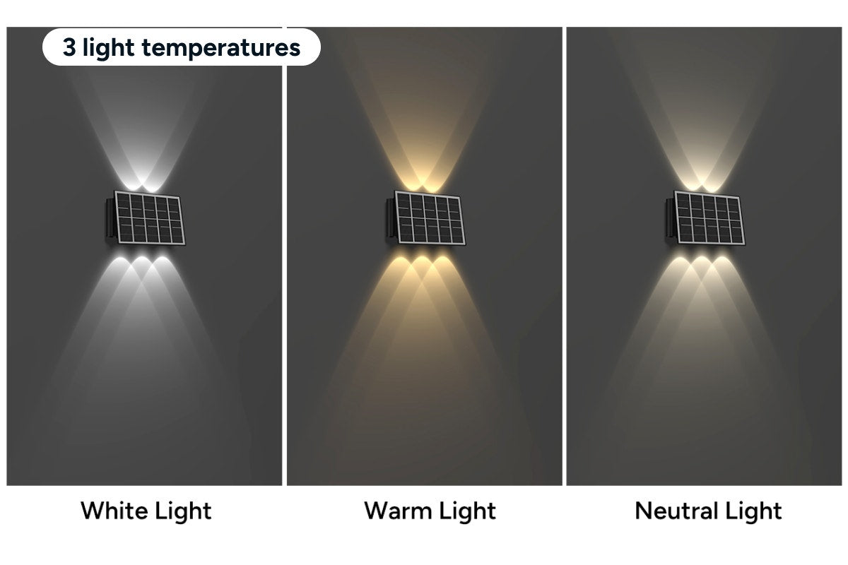 Solar Square Outdoor Wall Lights (4 Pack)