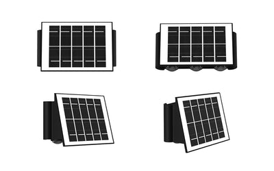 Solar Square Outdoor Wall Lights - 4 Pack