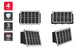 Solar Square Outdoor Wall Lights (4 Pack)