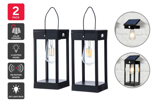 Solar Wall Sconce Light with Bulb (2 Pack) - Auzzistore