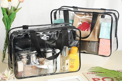 Clear PVC Waterproof Storage Bags with Zipper (6 Pack)