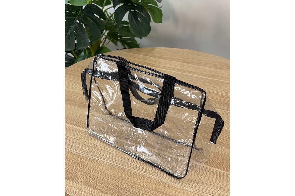 Clear PVC Waterproof Storage Bags with Zipper (6 Pack)