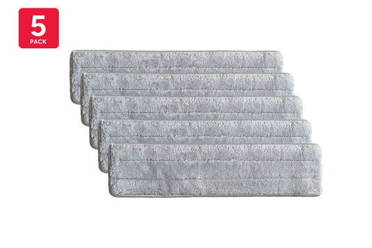 Mop Pads for Self-Wringing Flat Mop with Collapsible Bucket (5 Pack)