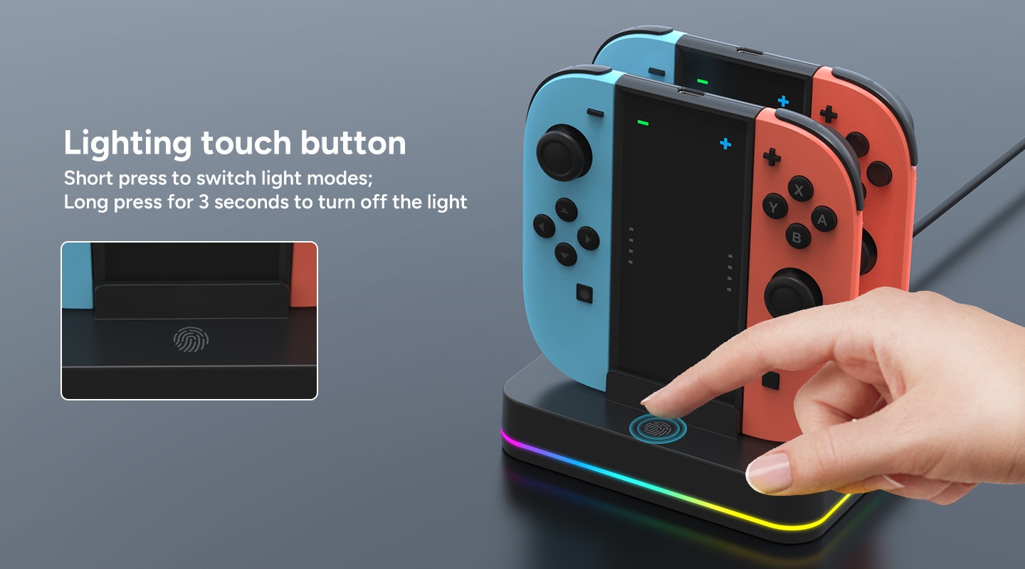 4-in-1 Charging Dock for Nintendo Switch 2 Joy-Con Controllers