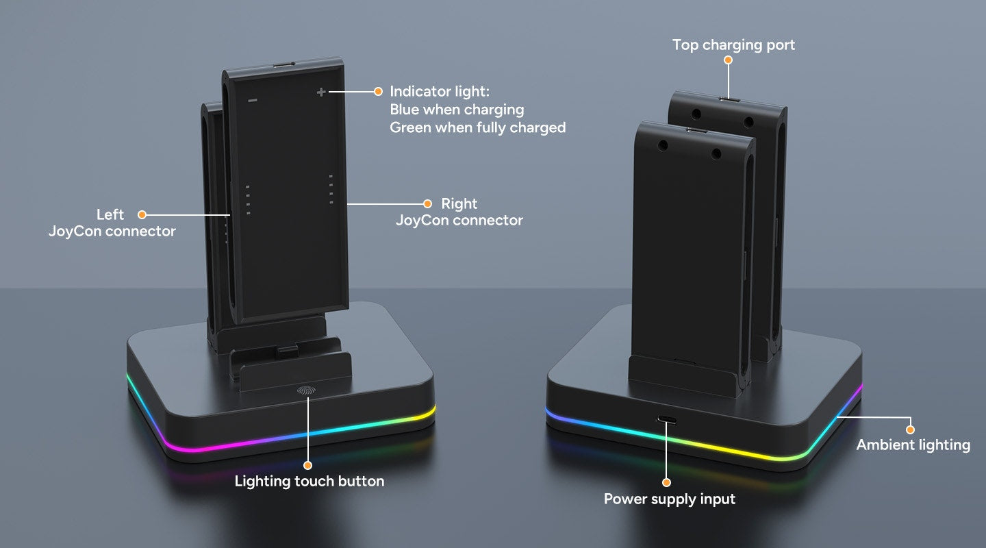 4-in-1 Charging Dock for Nintendo Switch 2 Joy-Con Controllers