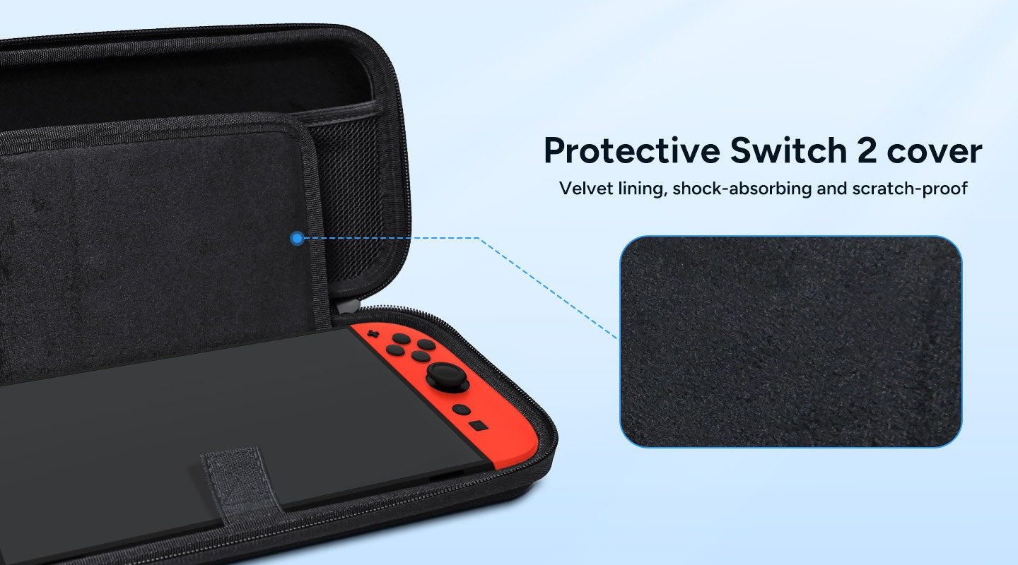 Waterproof Carry Case for Nintendo Switch 2 with 10 Game Card Slots