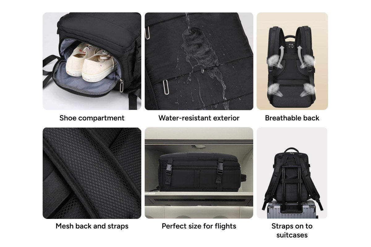 27L Travel Laptop Backpack with USB Port