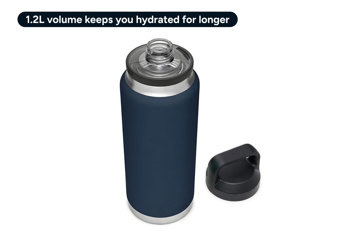 1.2L Stainless Steel Insulated Water Bottle with Chug Cap (Navy)