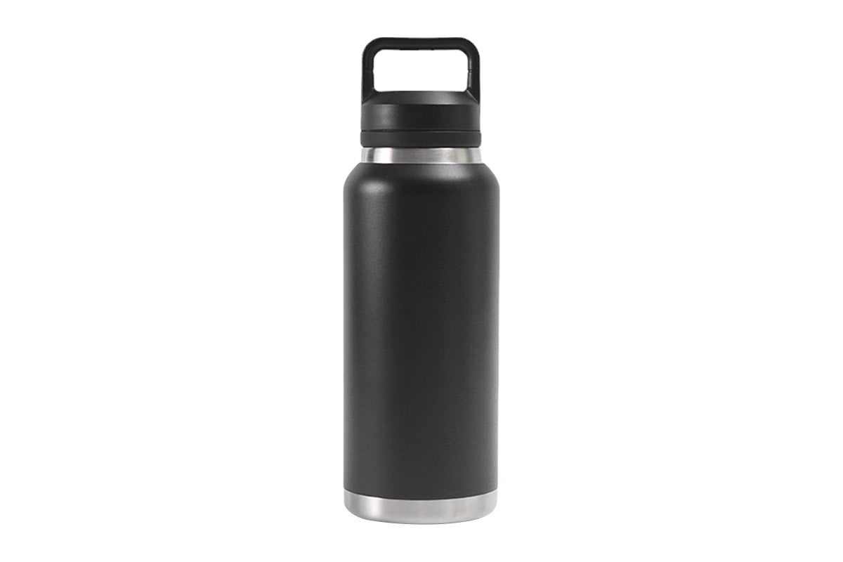 1.2L Stainless Steel Insulated Water Bottle with Chug Cap (Black)