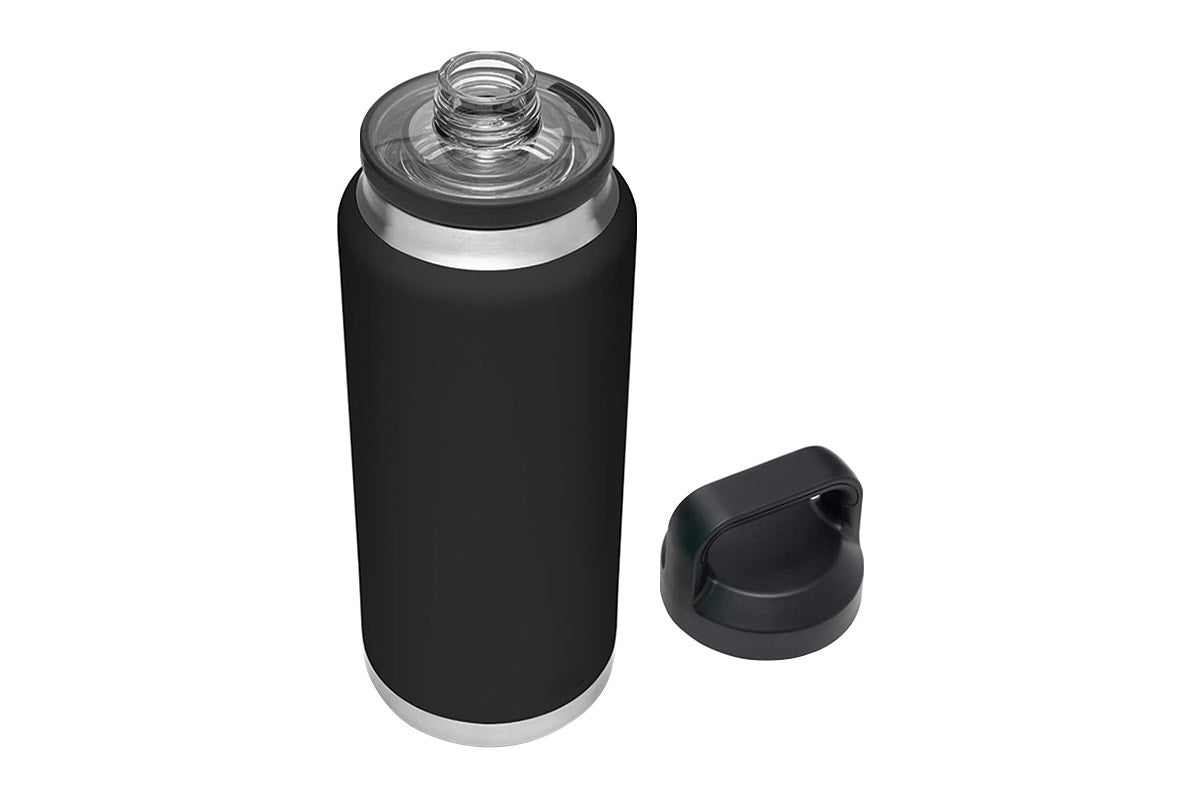 1.2L Stainless Steel Insulated Water Bottle with Chug Cap (Black)