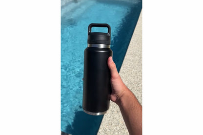 1.2L Stainless Steel Insulated Water Bottle with Chug Cap (Black)