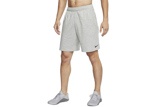 Nike Men's Dri-Fit Cotton Shorts  - Dark Grey Heather/Black, Size S 