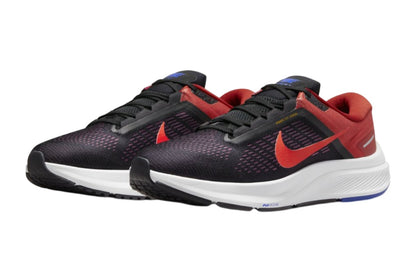 Nike Men's Air Zoom Structure 24 Shoes Running Shoes  - Black/Bright Crimson; Size 10.5 US)