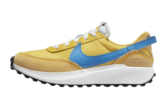 Nike Women's Waffle Debut Casual Shoes (Yellow/Blue, Size 6.5 US)