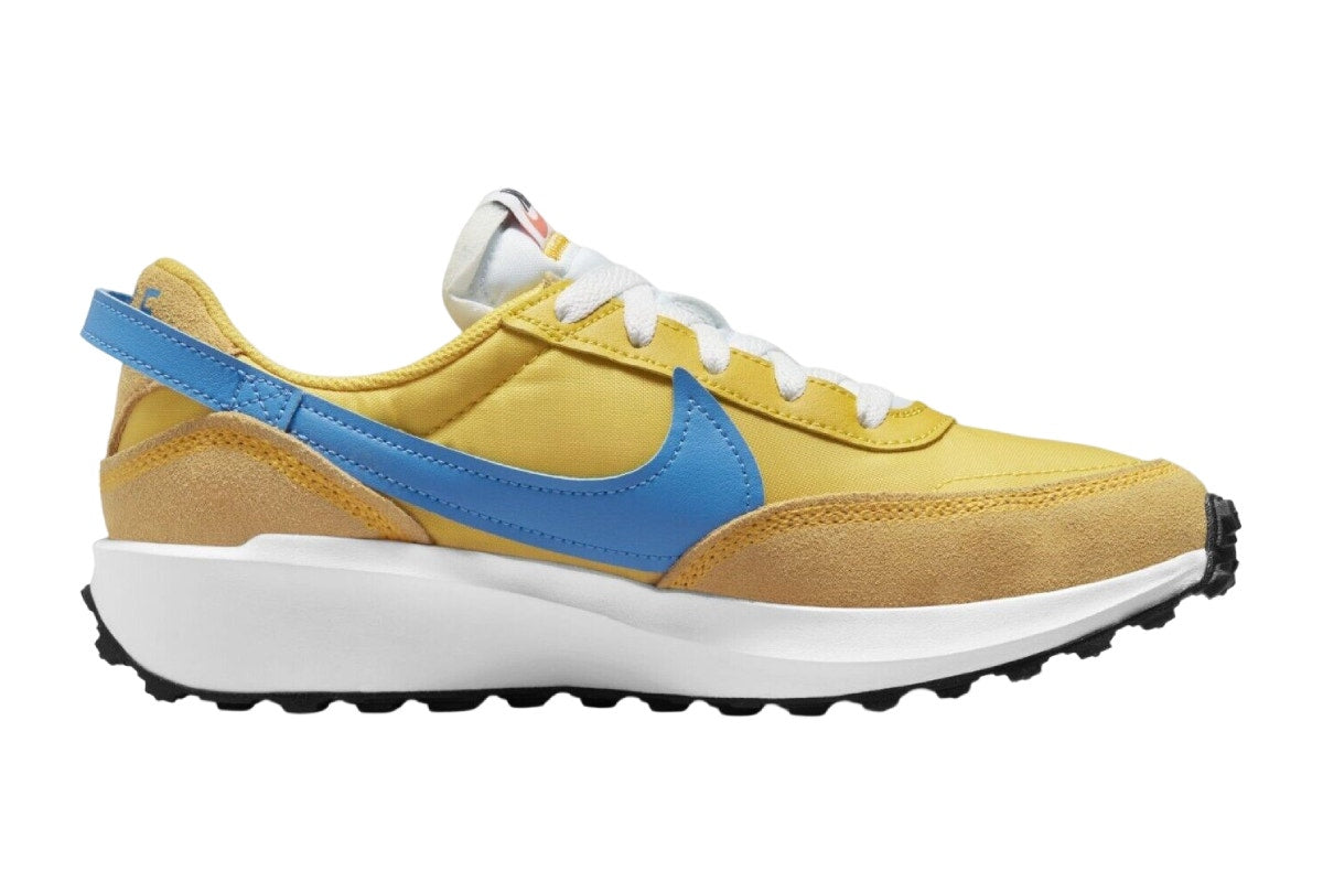 Nike Women's Waffle Debut Casual Shoes (Yellow/Blue, Size 6.5 US)