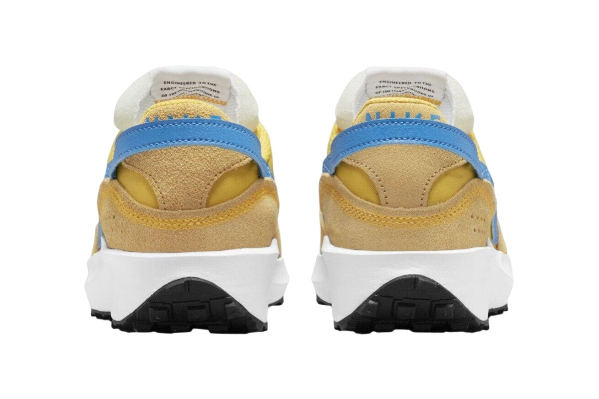 Nike Women's Waffle Debut Casual Shoes (Yellow/Blue, Size 6.5 US)