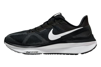 Nike Women's Air Zoom Structure 25 Road Running Shoes (Black/Dark Smoke Grey/White; Size 9.5 US)