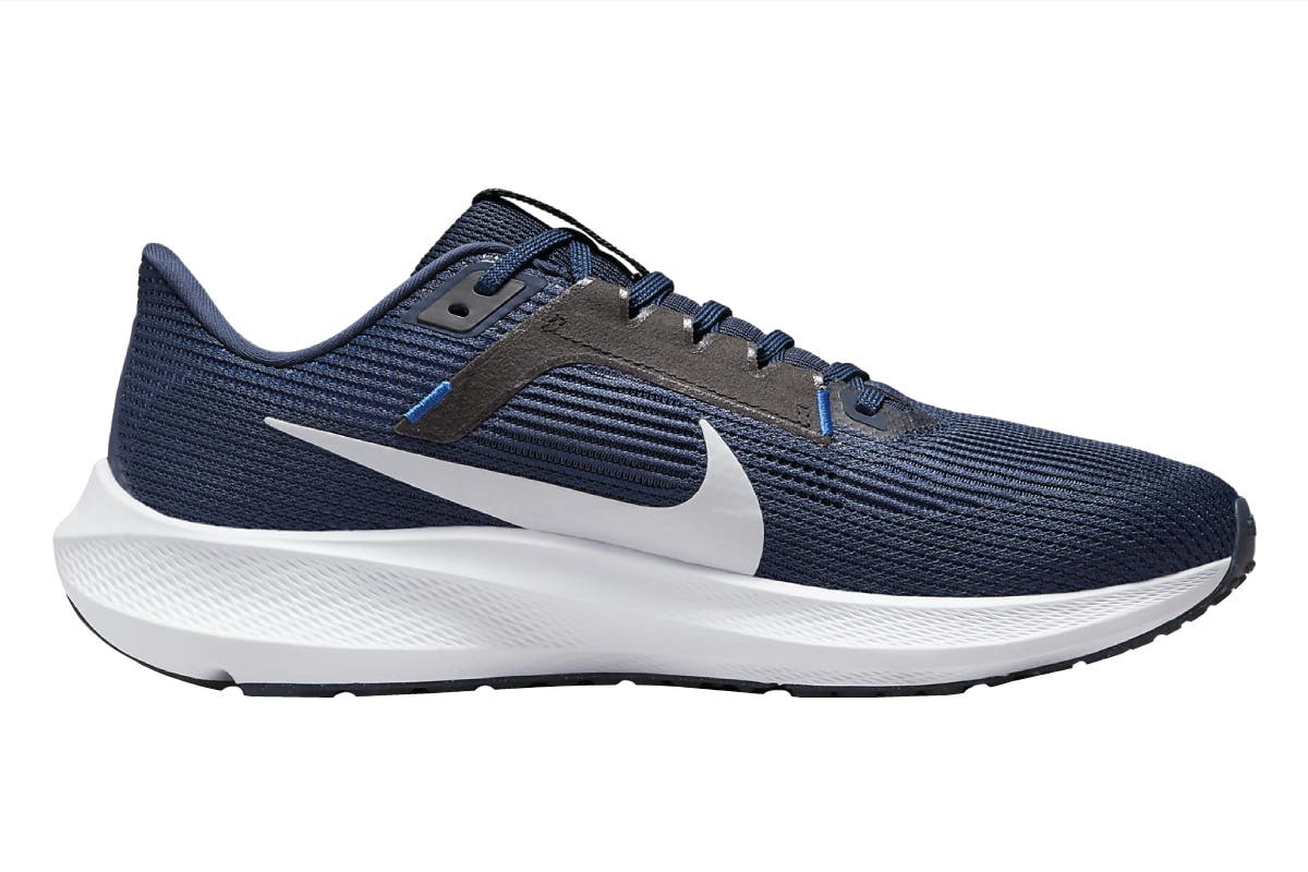 Nike Men's Air Zoom Pegasus 40 Road Running Shoes (Midnight Navy/Black/Racer Blue/Pure Platinum; Size 9.5 US)