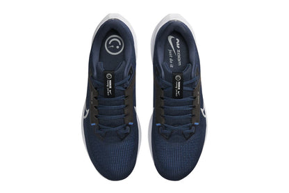 Nike Men's Air Zoom Pegasus 40 Road Running Shoes (Midnight Navy/Black/Racer Blue/Pure Platinum; Size 9.5 US)