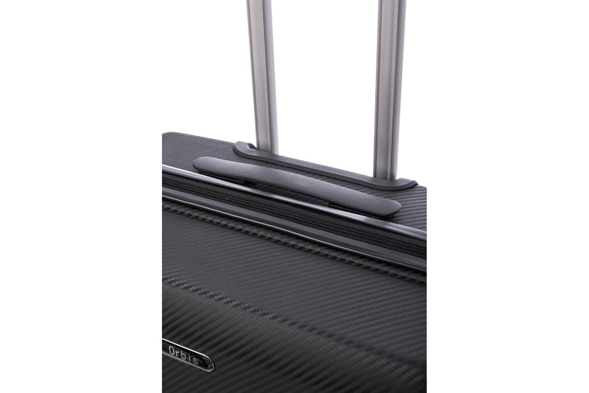 Orbis 3 Piece Java Spinner Luggage Suitcase Set (Black)