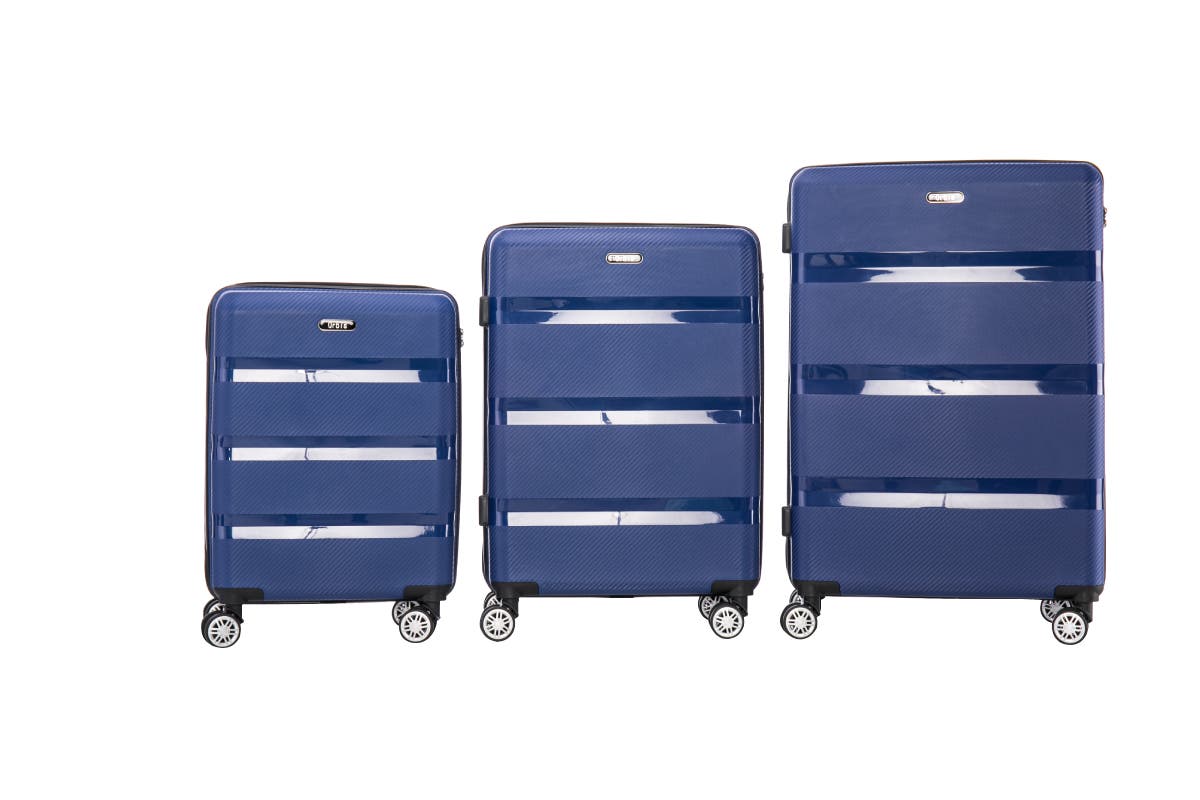 Orbis 3 Piece Java Spinner Luggage Suitcase Set (Navy)