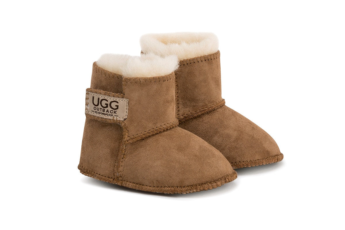 UGG Outback Baby Premium Double Face Sheepskin Classic Bootie (Chestnut, Size XL)