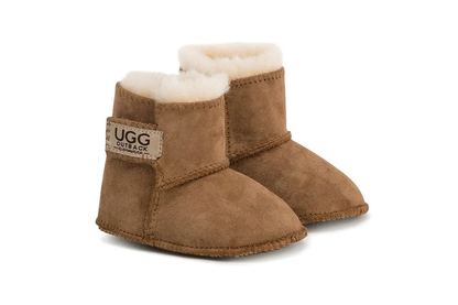 UGG Outback Baby Premium Double Face Sheepskin Classic Bootie (Chestnut, Size XL)