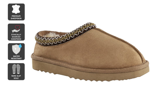 UGG Outback Premium Australian Sheepskin Braided Slip On Boot (Chestnut, Size 12M/13W US)