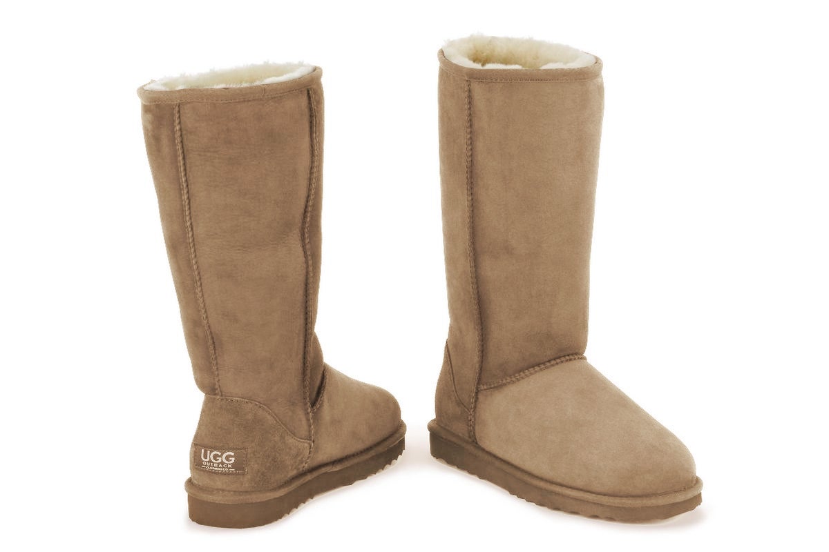 Outback UGG Unisex Premium Double Face Sheepskin Long Classic Boot (Chestnut, Size 4M/5W US)