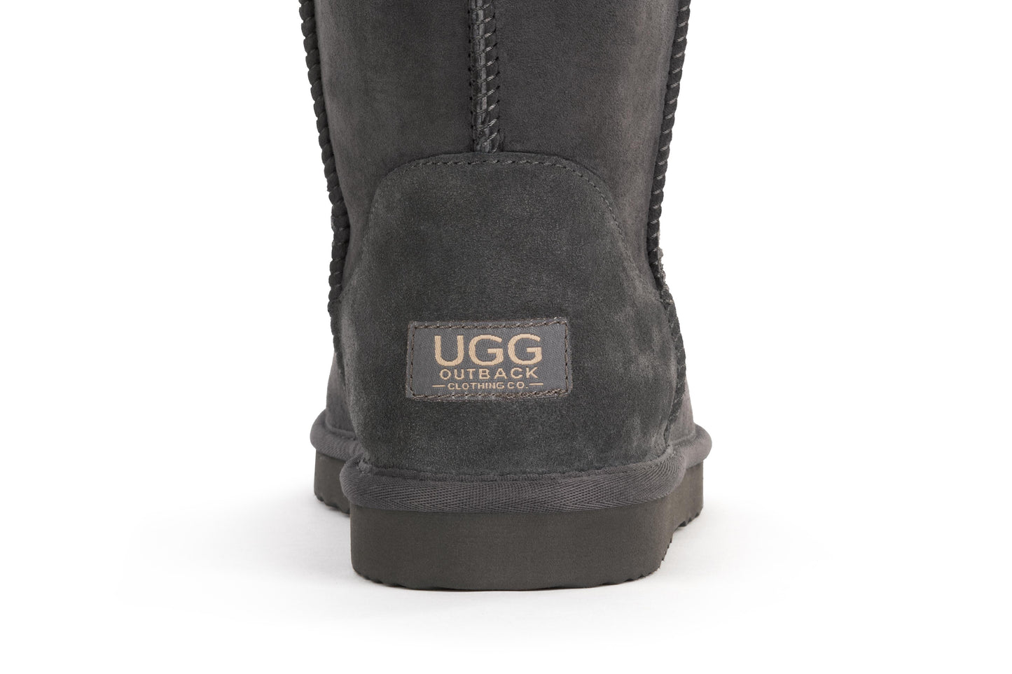 Outback UGG Unisex Premium Double Face Sheepskin Long Classic Boots (Grey)