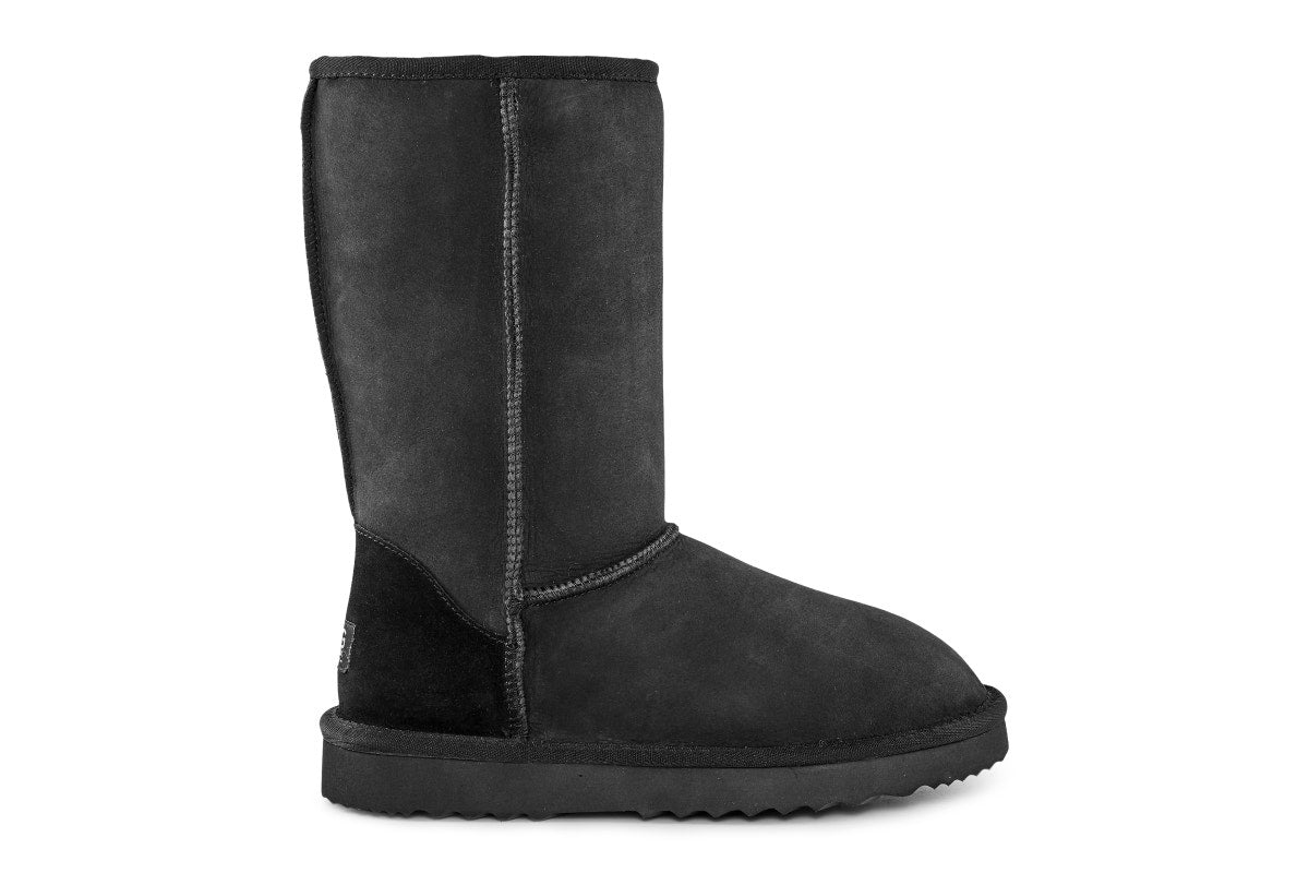 UGG Outback Premium Australian Sheepskin Long Classic Boot (Black, Size 12M/13W US)