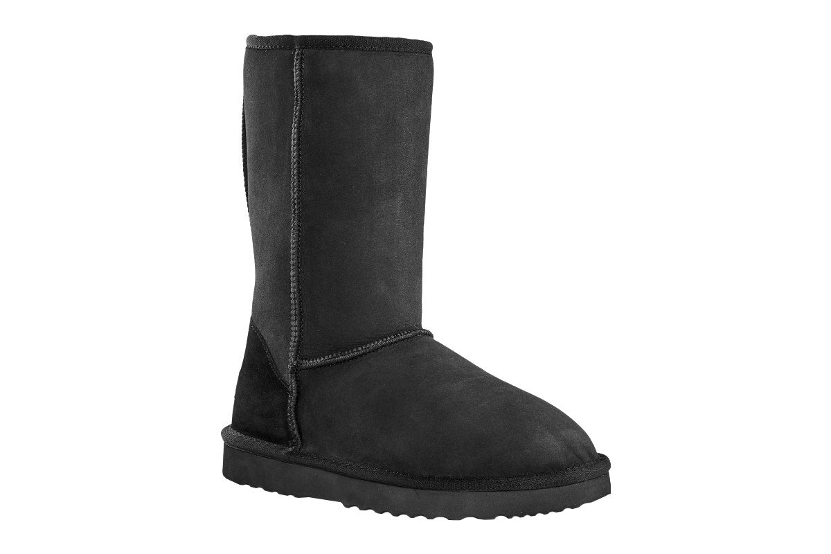 UGG Outback Premium Double Face Sheepskin Long Classic Boot  - Black; Size 12M/13W US)