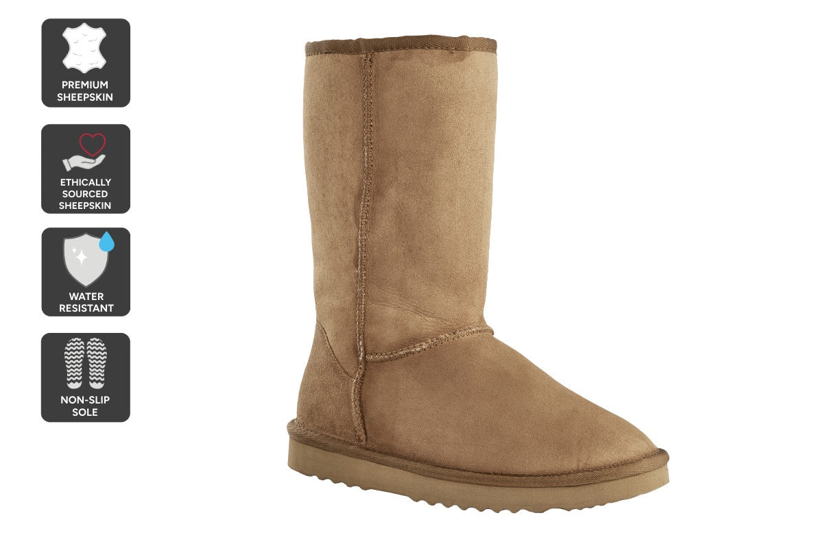 UGG Outback Premium Double Face Sheepskin Long Classic Boot  - Chestnut; Size 12M/13W US)