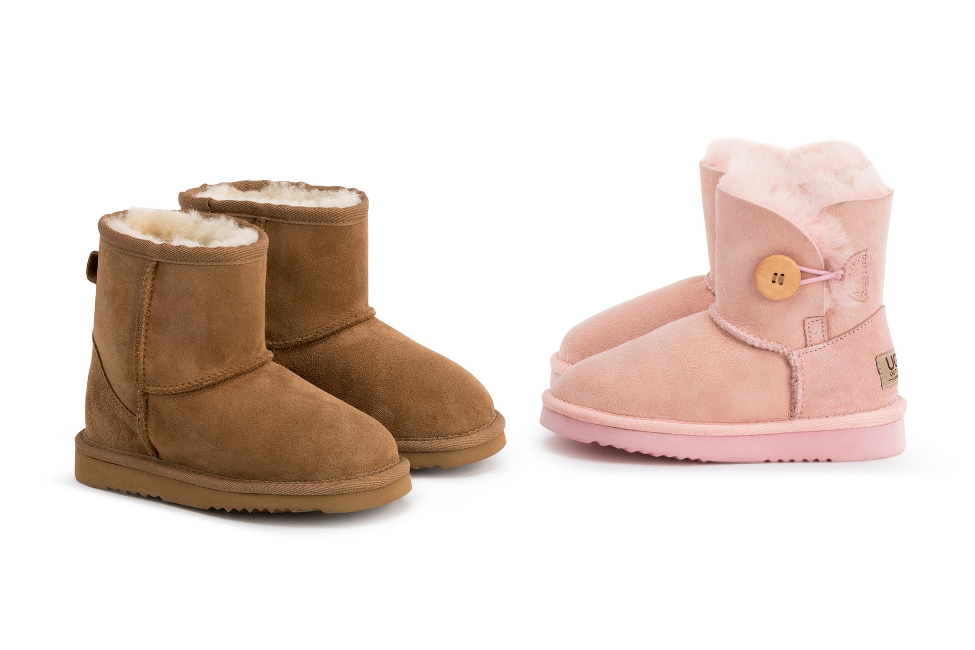 Outback UGG Kids Premium Double Face Sheepskin Classic Boot (Chestnut, 12-13 US/30 EU)