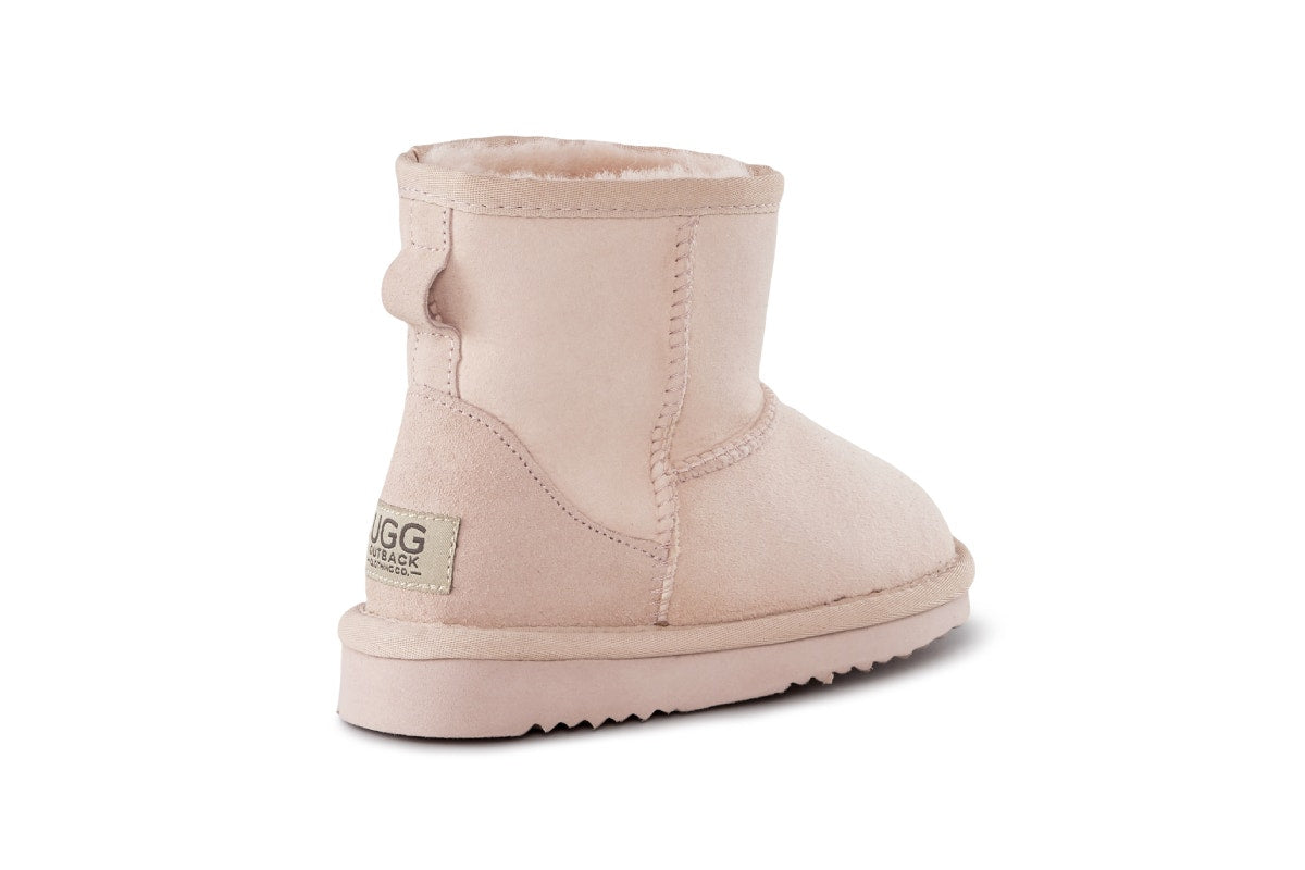 UGG Outback Kid's Premium Double Face Sheepskin Classic Boot  - Pink; Size 1-2 US)