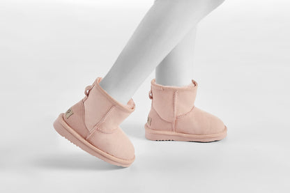 UGG Outback Kid's Premium Double Face Sheepskin Classic Boot  - Pink; Size 1-2 US)