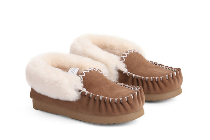 UGG Outback Premium Sheepskin Moccasin Slipper (Chestnut, Size 12M/13W US)