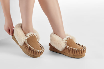 UGG Outback Premium Sheepskin Moccasin Slipper (Chestnut, Size 13M/14W US)