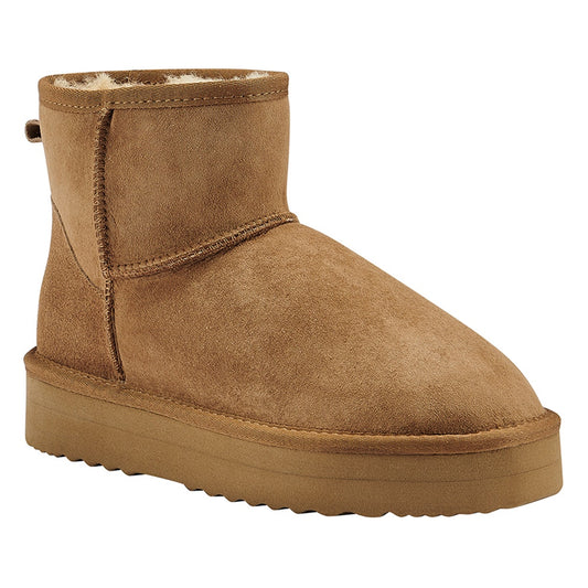 UGG Outback Premium Australian Sheepskin Mini Classic Platform Boot (Chestnut, Size 10M/11W US)