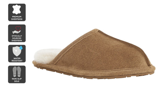 UGG Outback Premium Australian Sheepskin Scuff Slipper (Chestnut, Size 9M/10W US)