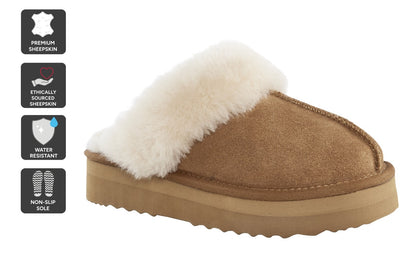 UGG Outback Platform Scuff Slides  - Chestnut; Size 6M/7W US)