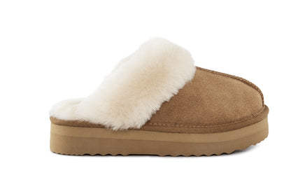 UGG Outback Platform Scuff Slides  - Chestnut; Size 10M/11W US)