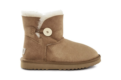 UGG Outback Australian Sheepskin Short Button Boot (Chestnut, Size 13M/14W US)