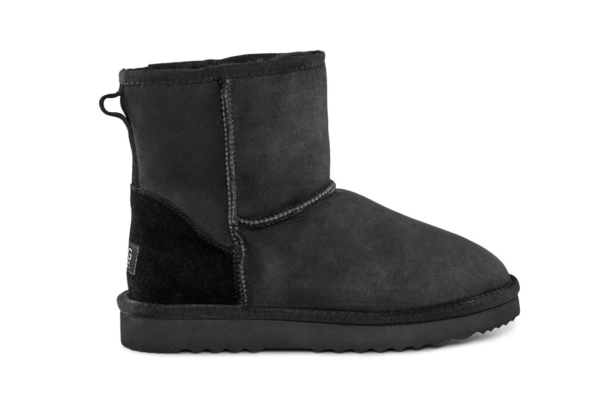 UGG Outback Premium Double Face Sheepskin Short Classic Boot  - Black; Size 13M/14W US)