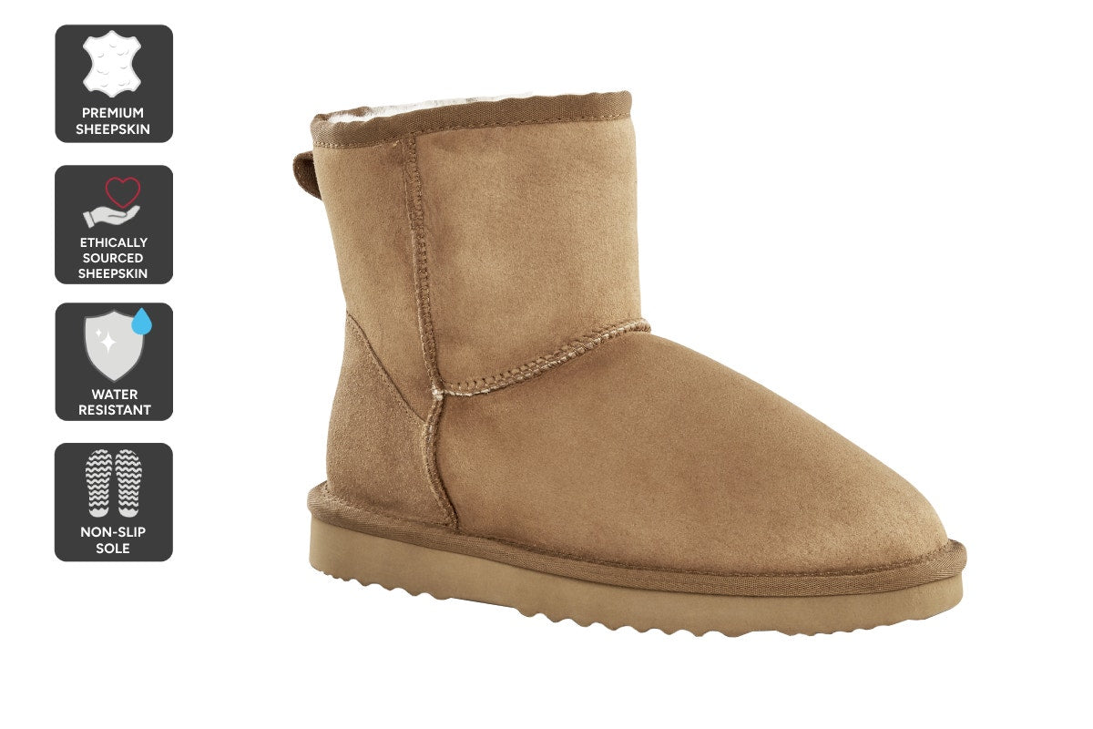 UGG Outback Premium Double Face Sheepskin Short Classic Boot (Chestnut, Size 6M/7W US)