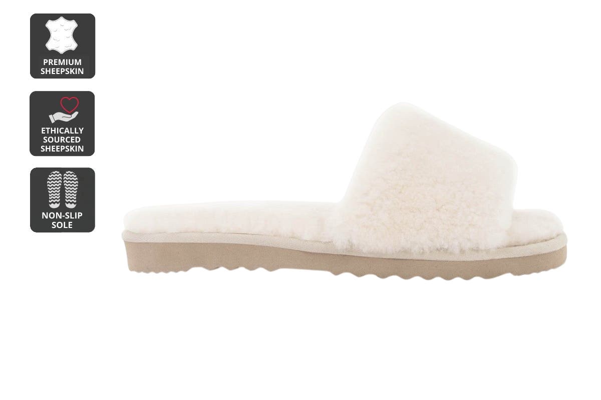 Outback UGG Shearling Slide (Cream, Size 9M/10W US)