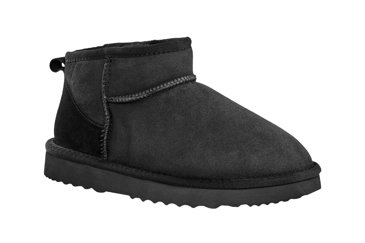 UGG Outback Premium Sheepskin Ultra Mini Boot  - Black; Size 8M/9W US)