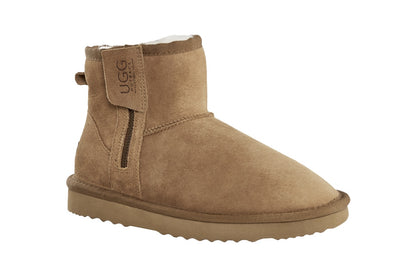 UGG Outback Premium Double Face Sheepskin Zip Classic Boot  - Chestnut; Size 13M/14W US)