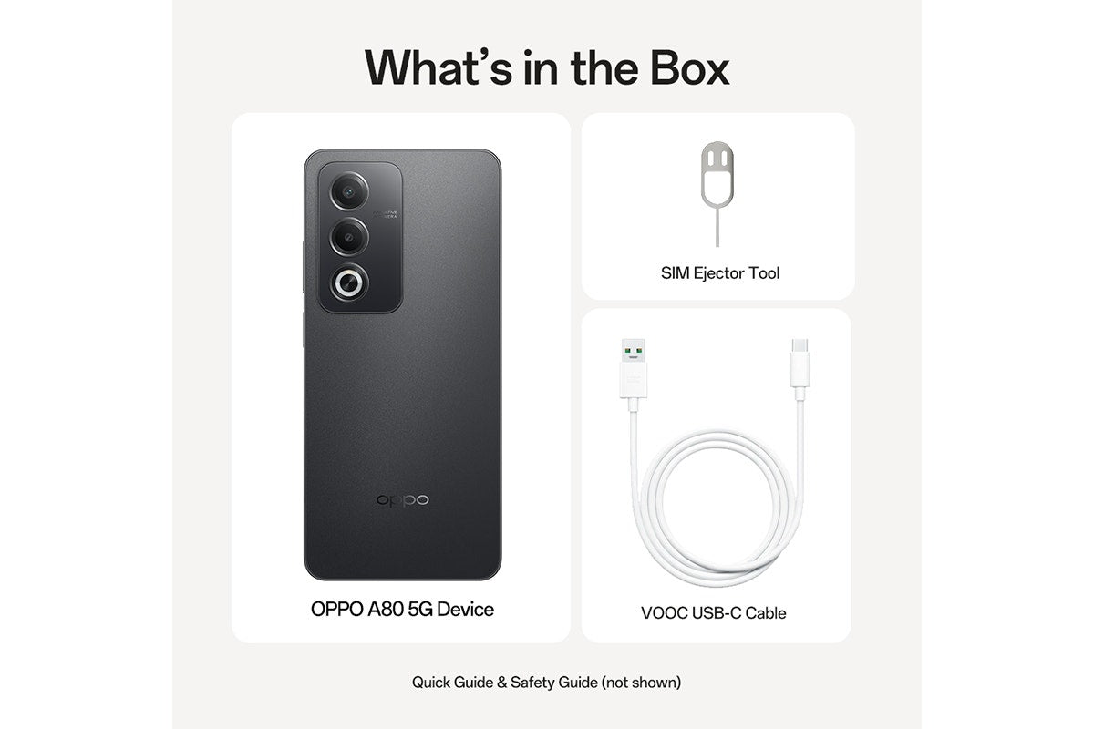 Oppo A80 5G (256GB, Starry Black)